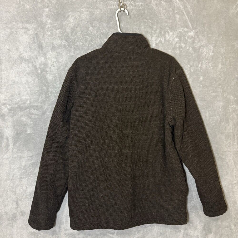 Orvis Men’s M Quarter Zip 1/4 Soft Sherpa Lined Pullover Sweater Brown - Picture 5 of 11